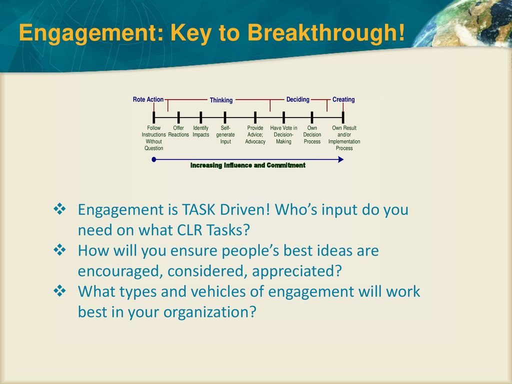 Engagement: Key to Breakthrough!