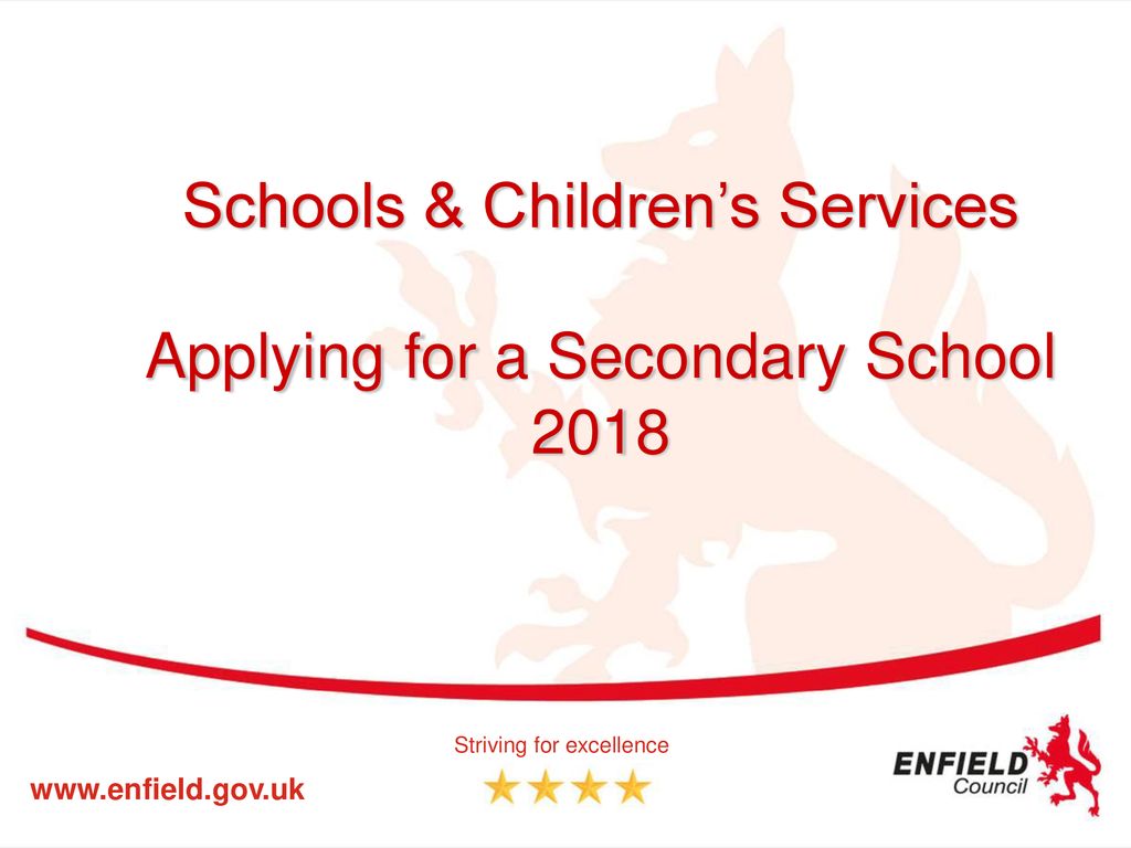 Applying for a Secondary School 2018