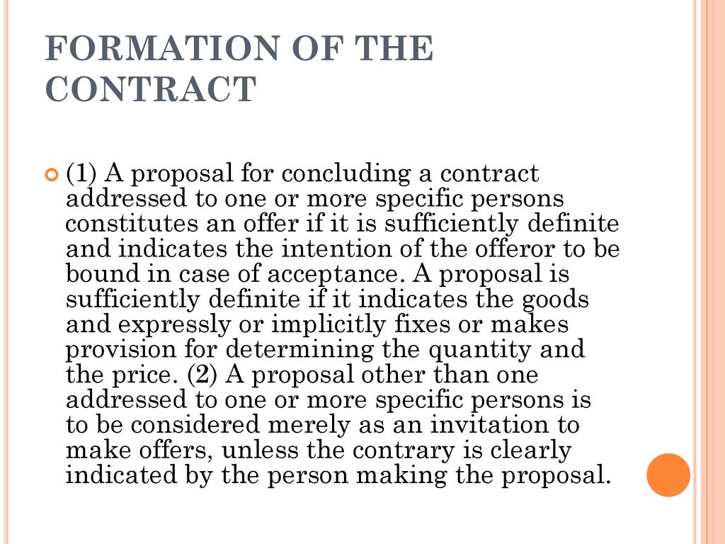 Contracts (CISG). - Ppt Download