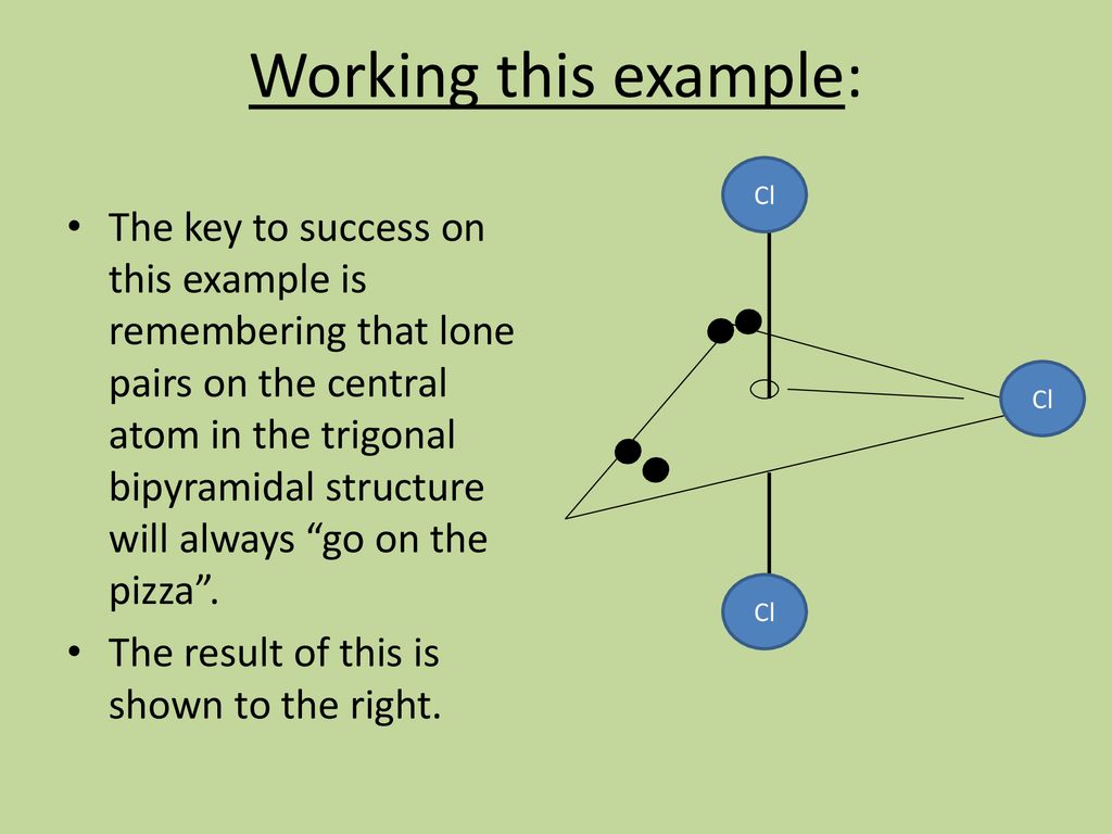 Working this example: Cl.