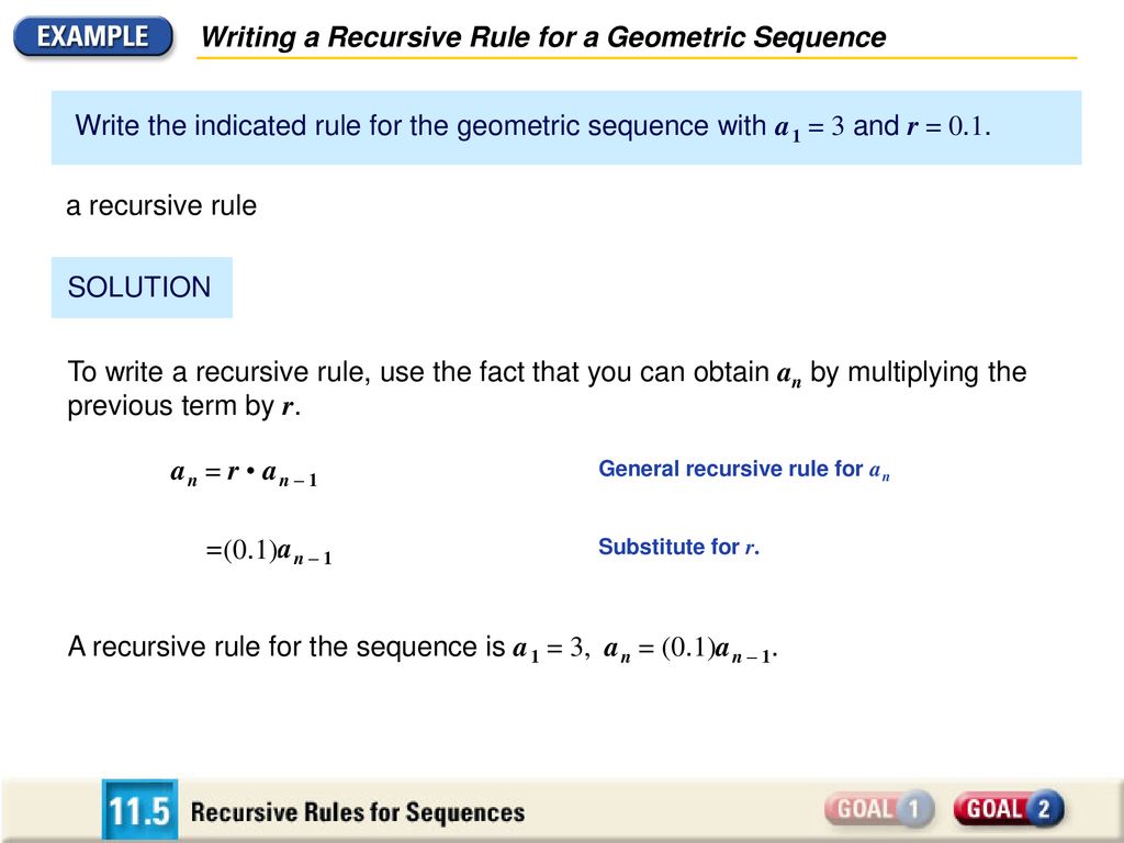 Using Recursive Rules for Sequences - ppt download