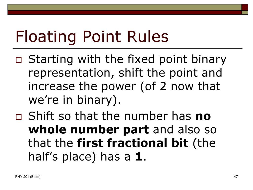 Shift registers and Floating Point Numbers - ppt download
