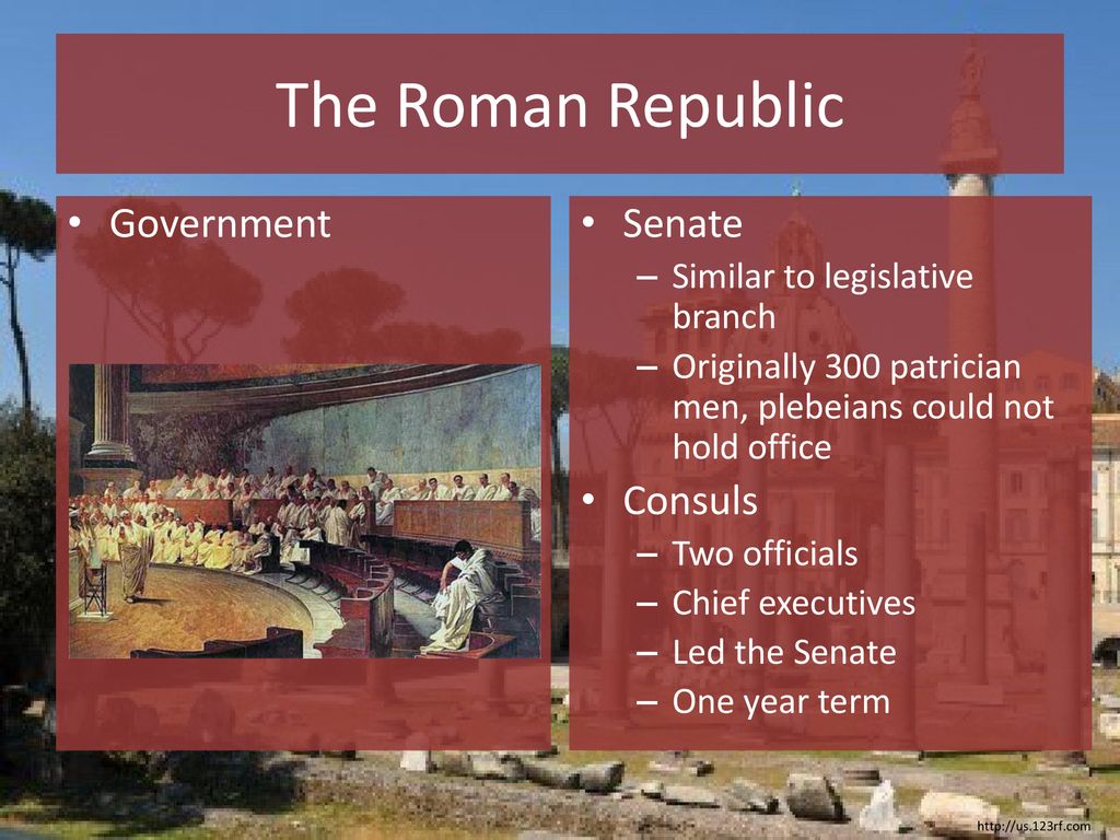 The Roman Republic Government Senate Consuls