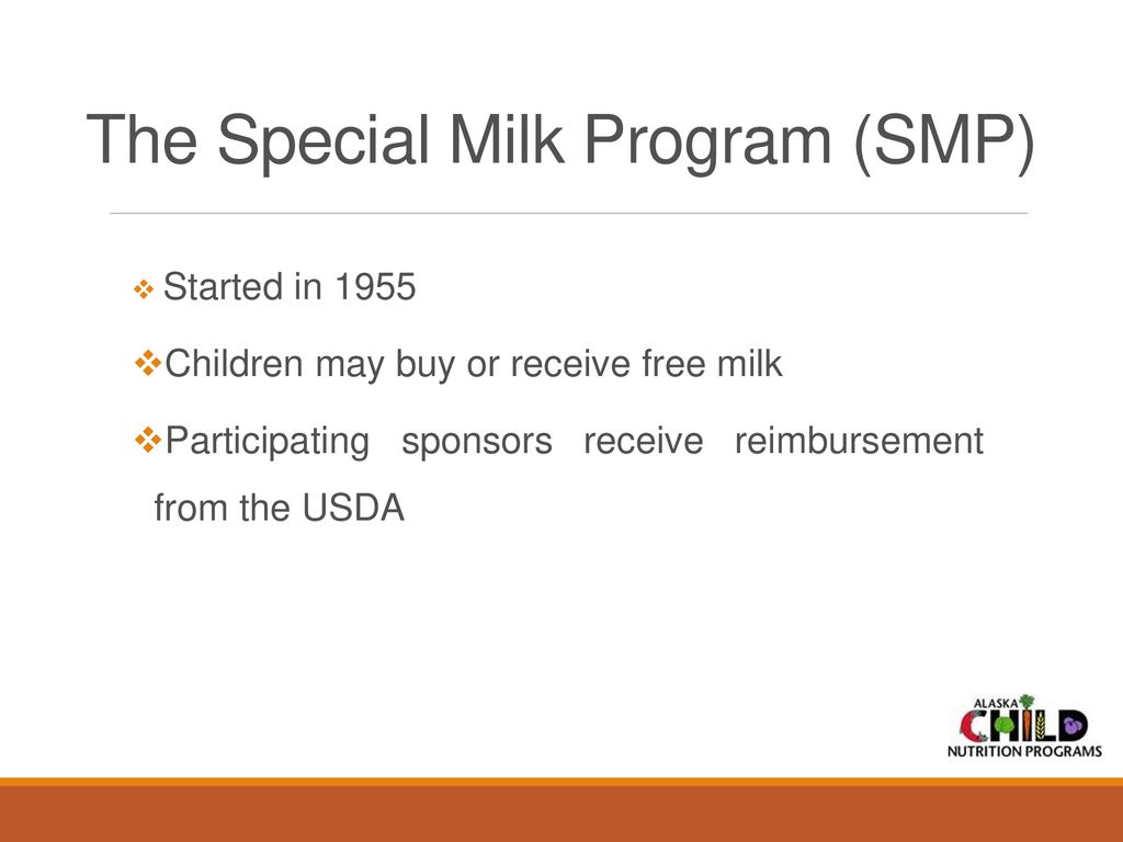 Understanding Usdas Special Milk Program For Schools Ppt Download