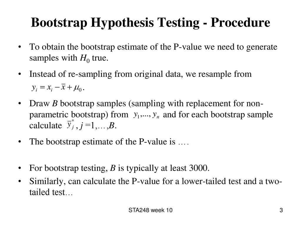 hypothesis testing with bootstrap