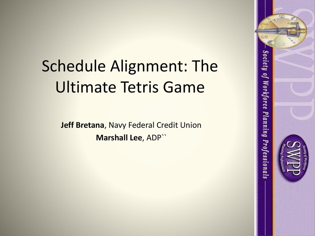schedule alignment: the ultimate tetris game - ppt download