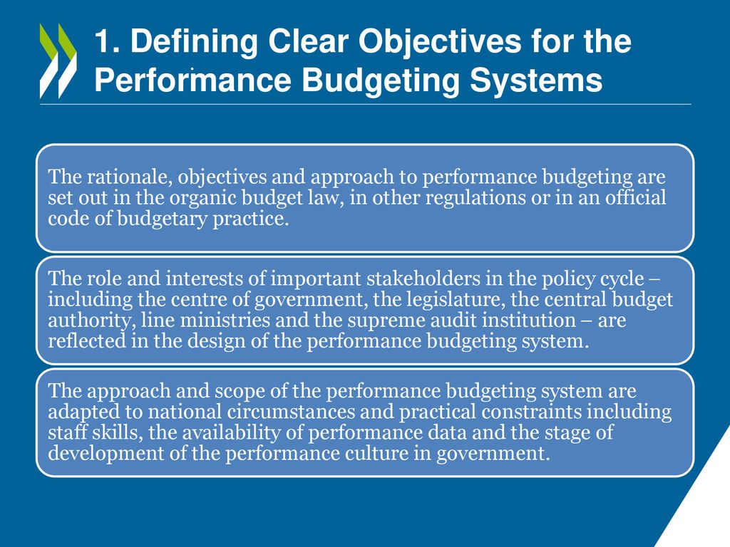 Draft oecd best practices for performance budgeting ppt download