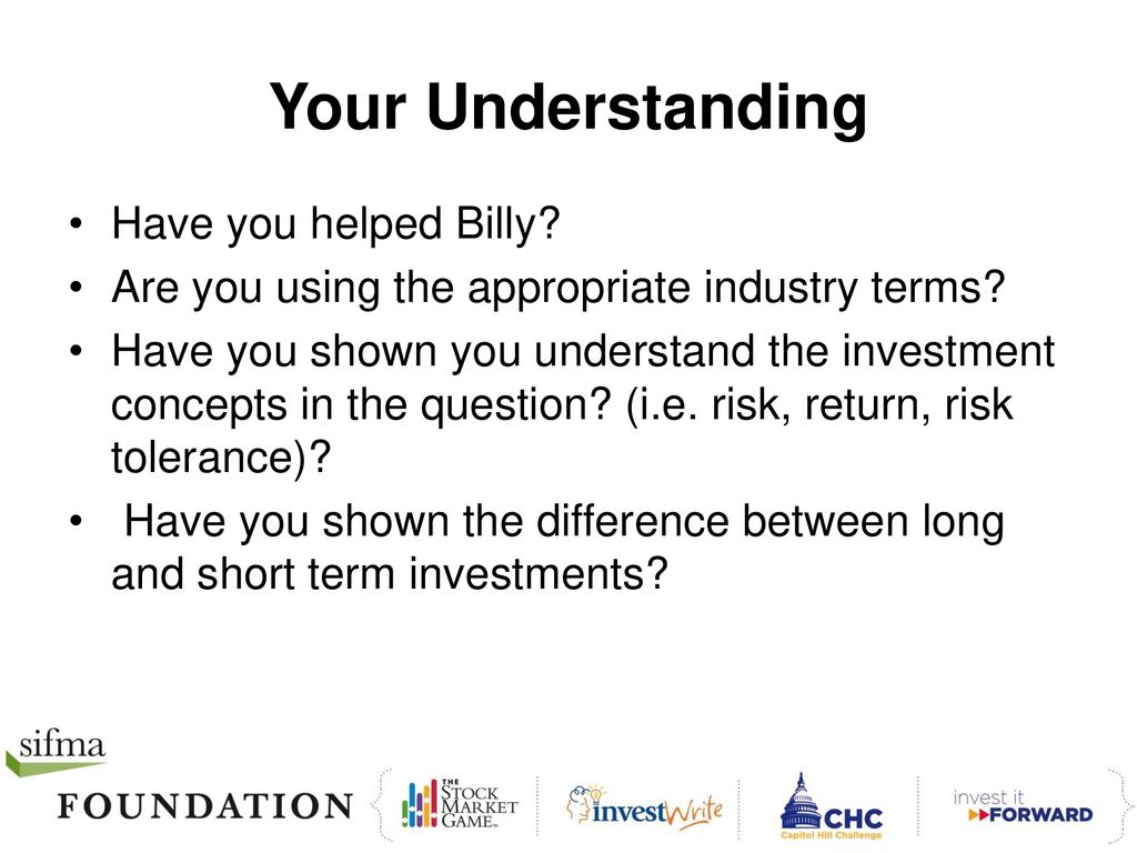 Your Understanding Have you helped Billy