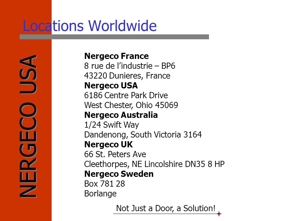 Worldwide High Speed Productivity Door Manufacture Ppt