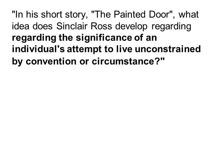 Реферат: The Painted Door