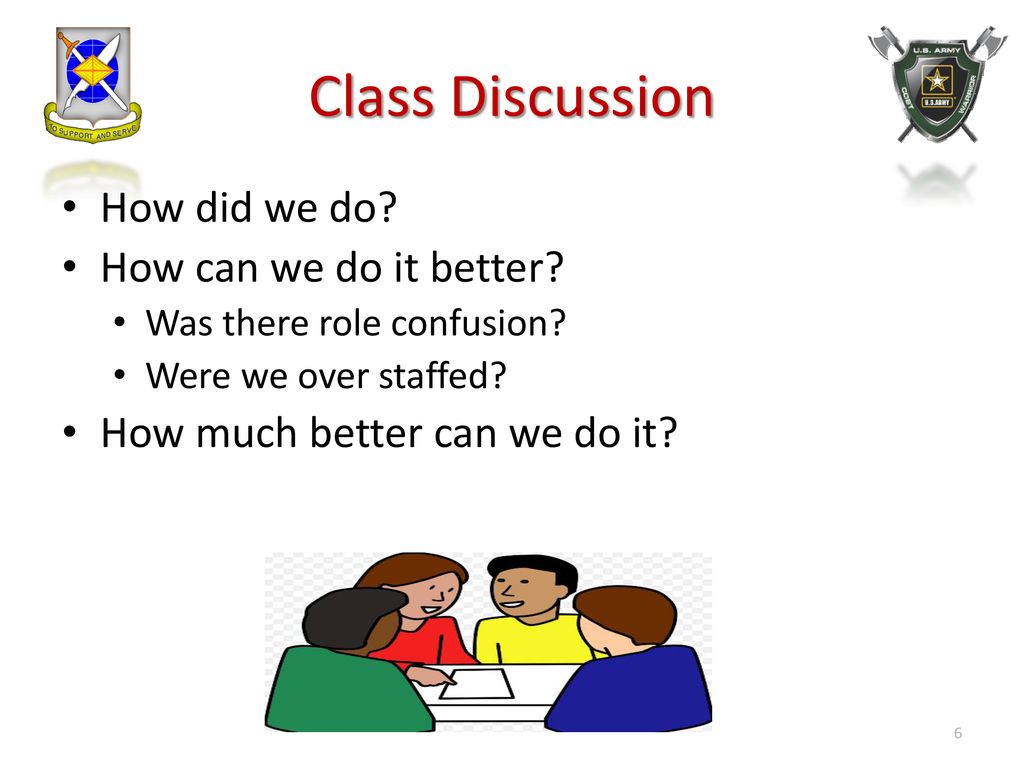 Class Discussion How did we do How can we do it better