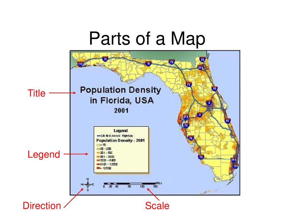 Parts of a Map Title Legend Direction Scale. - ppt download