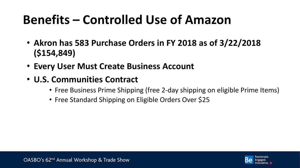 Benefits – Controlled Use of Amazon