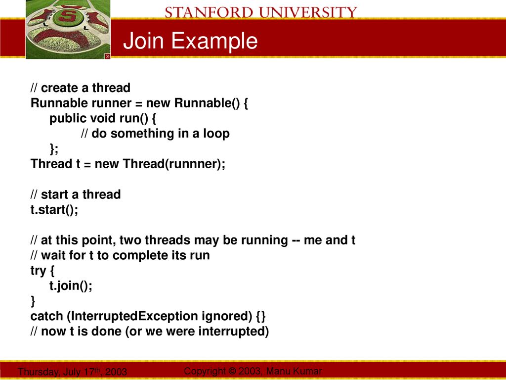 Manu Kumar CS193J: Programming in Java Summer Quarter 2003 Lecture 8 ...