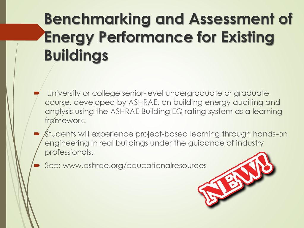 Benchmarking and Assessment of Energy Performance for Existing Buildings