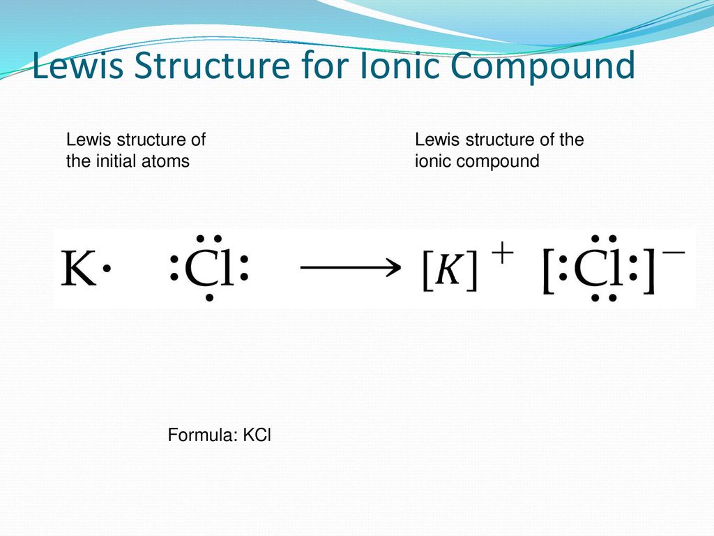Lewis Structure for Ionic Compound.