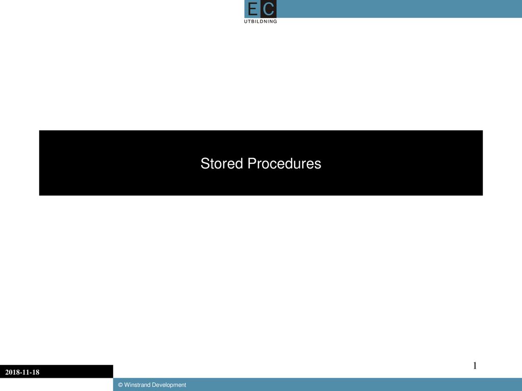 Stored procedures ppt download