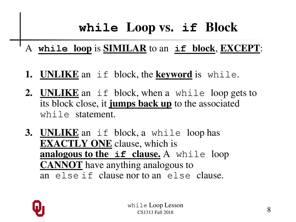 while Loop Outline while Loop Outline while Loop Example #1 - ppt download