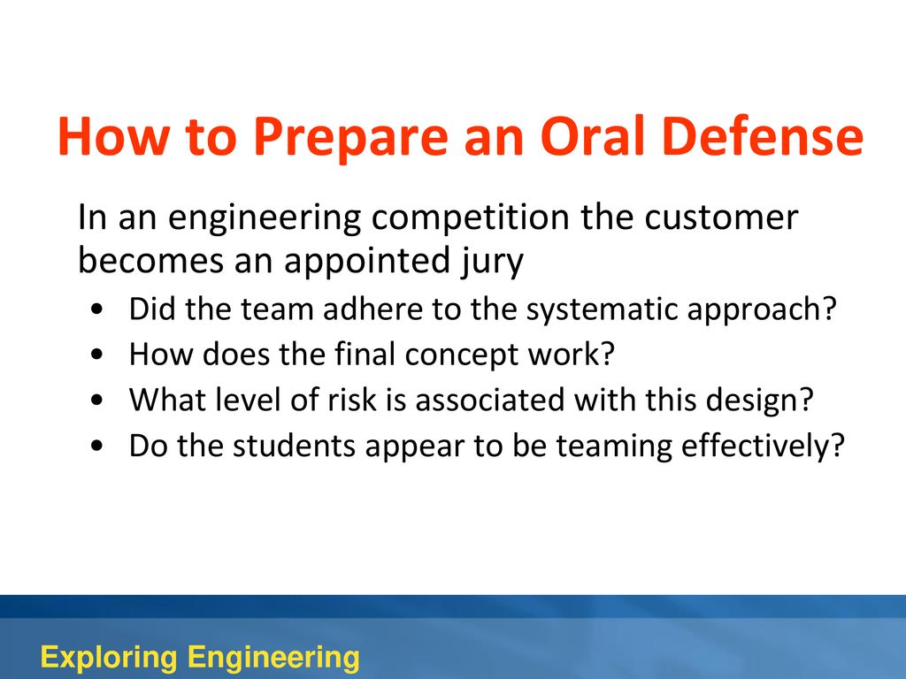 How to Prepare an Oral Defense