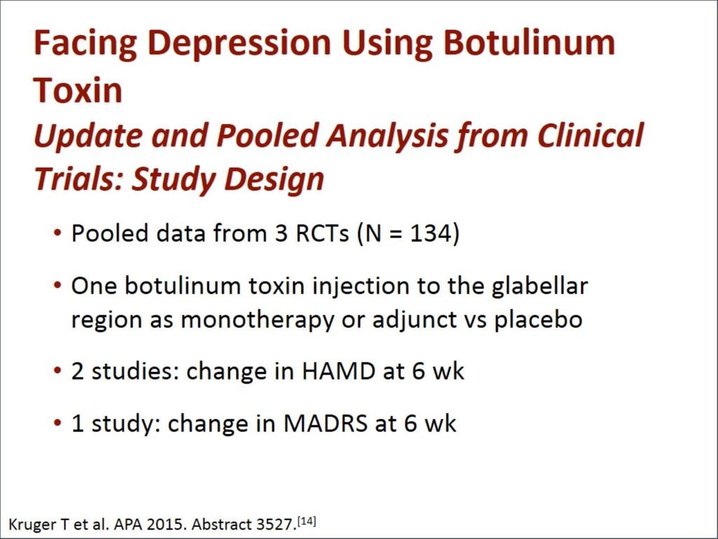 Facing Depression Using Botulinum Toxin Update and Pooled Analysis from Clinical Trials: Study Design