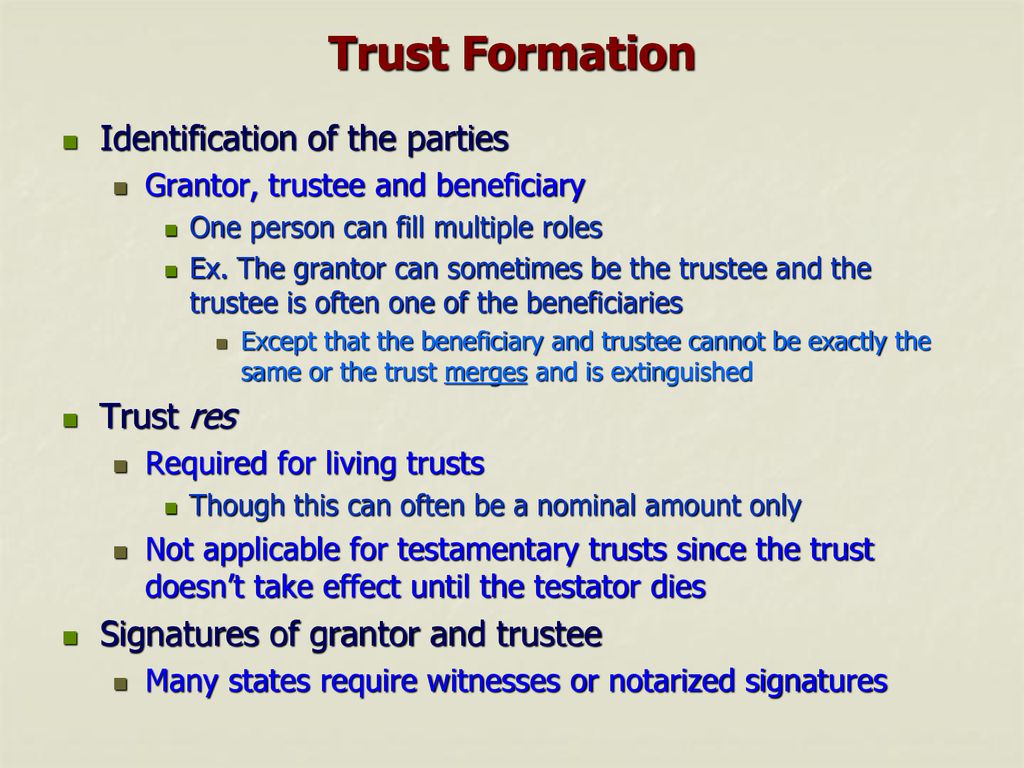 What Is A Trust? Ownership Of Any Asset Normally Includes The Right To ...