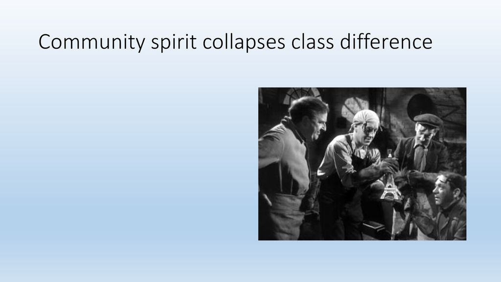 Community spirit collapses class difference