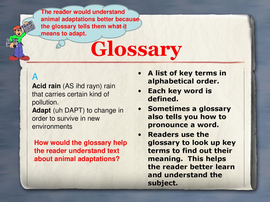 Glossary A A list of key terms in alphabetical order.