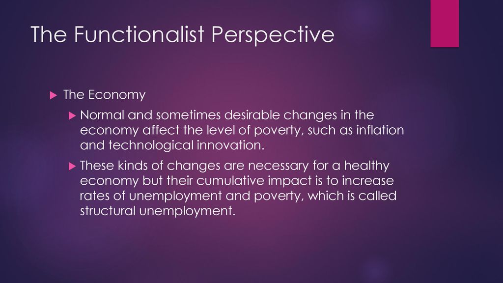 how would a functionalist look at the issue of unemployment