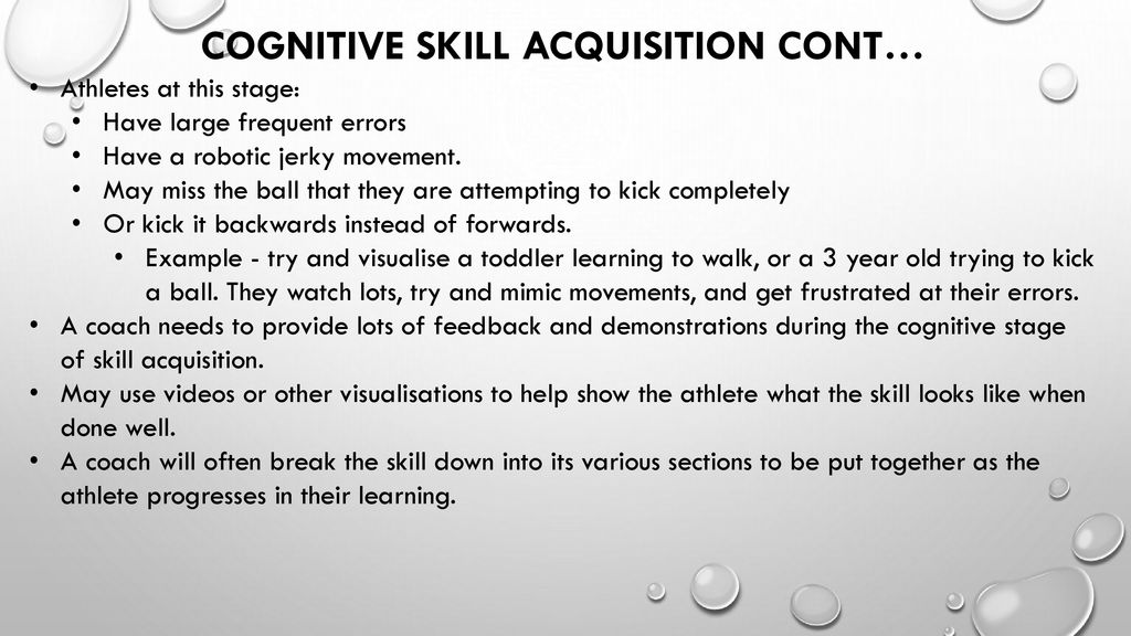 How Does The Acquisition Of Skill Affect Performance? - Ppt Download