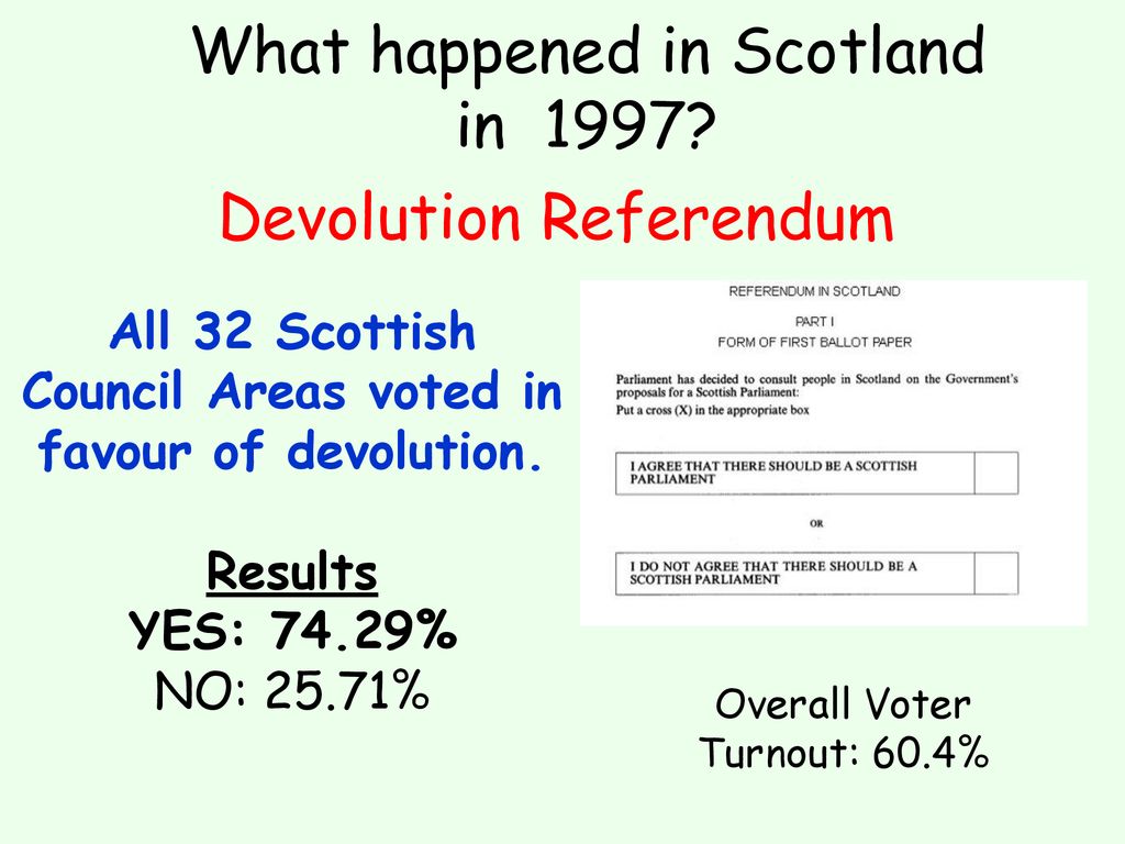 Devolution in Scotland - ppt download