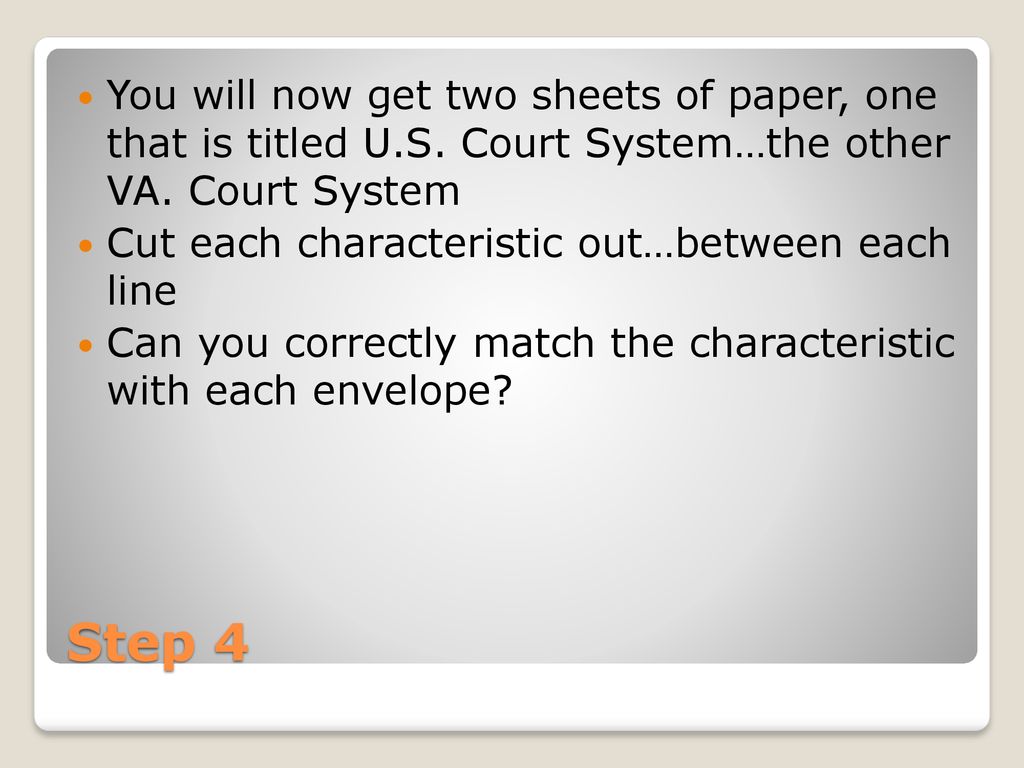 Comparing U S and VA Courts ppt download