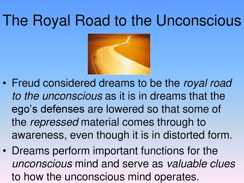 The Royal Road to the Unconscious