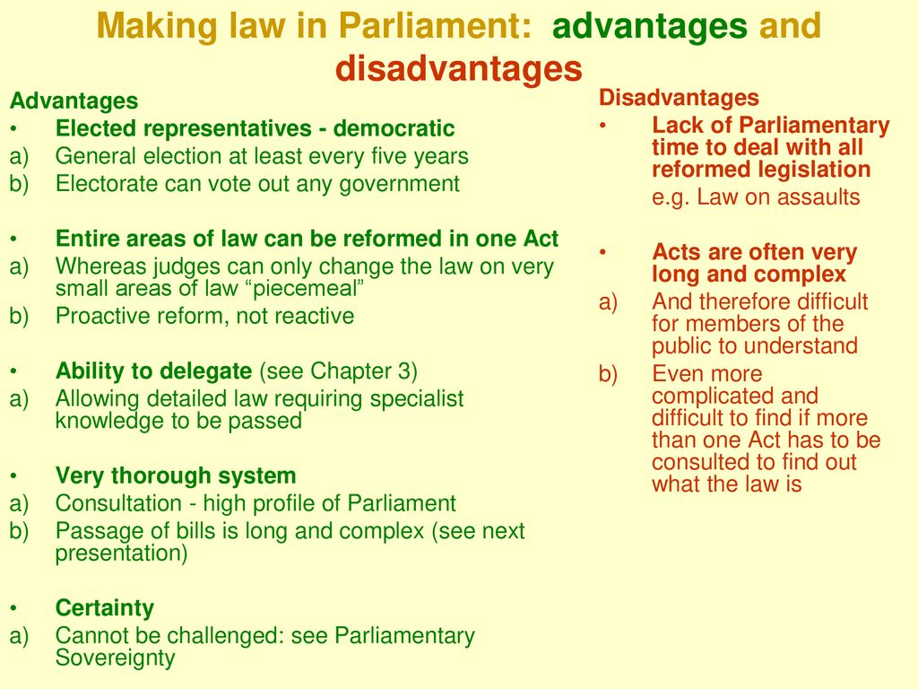 3 Advantages And Disadvantages Of Parliamentary Law Making Ppt Download 3-advantages-and-disadvantages-of-parliamentary-law-making-ppt-download