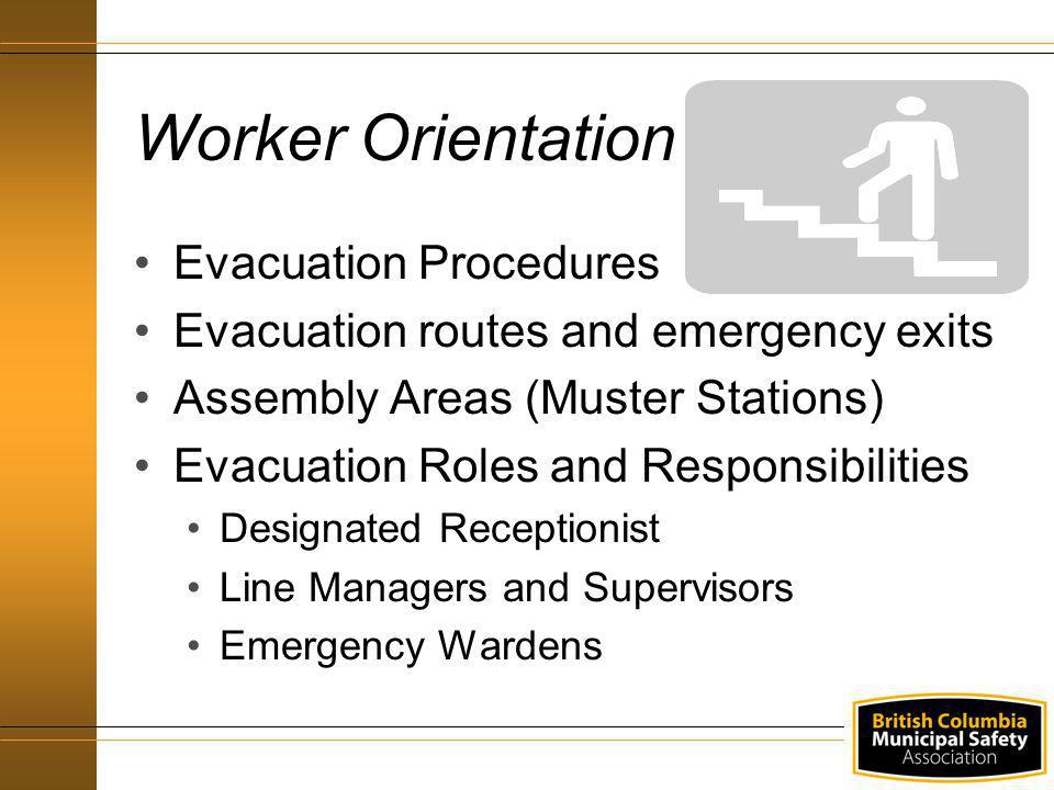 Worker Orientation Evacuation Procedures