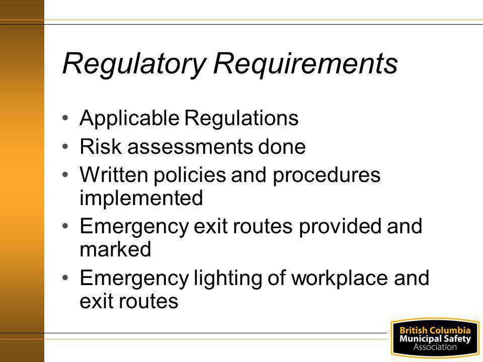 Regulatory Requirements