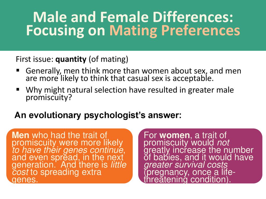 Male and Female Differences: Focusing on Mating Preferences