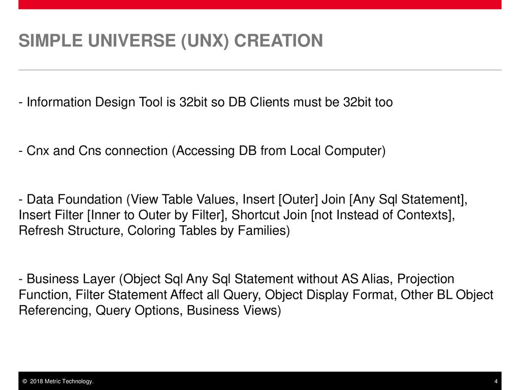 Sap BusinessObjects Universe Design with Information Design Tool - ppt  download