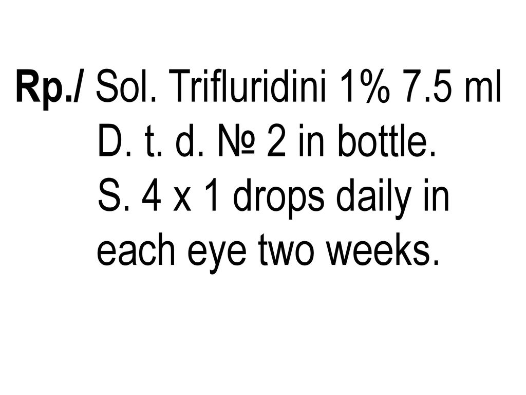 Rp./ Sol. Trifluridini 1% 7.5 ml
