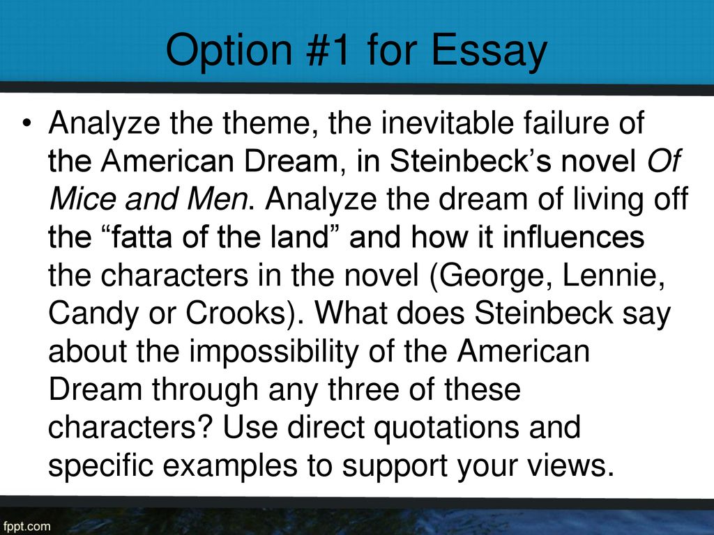 of mice and men theme essay