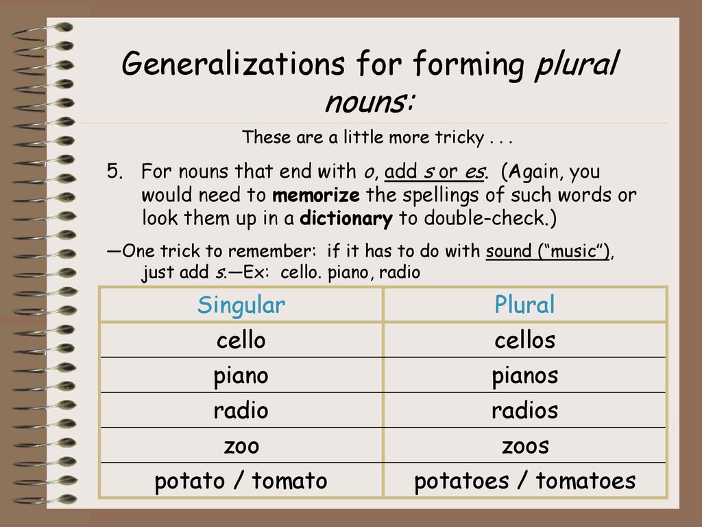 Singular and Plural Nouns - ppt download