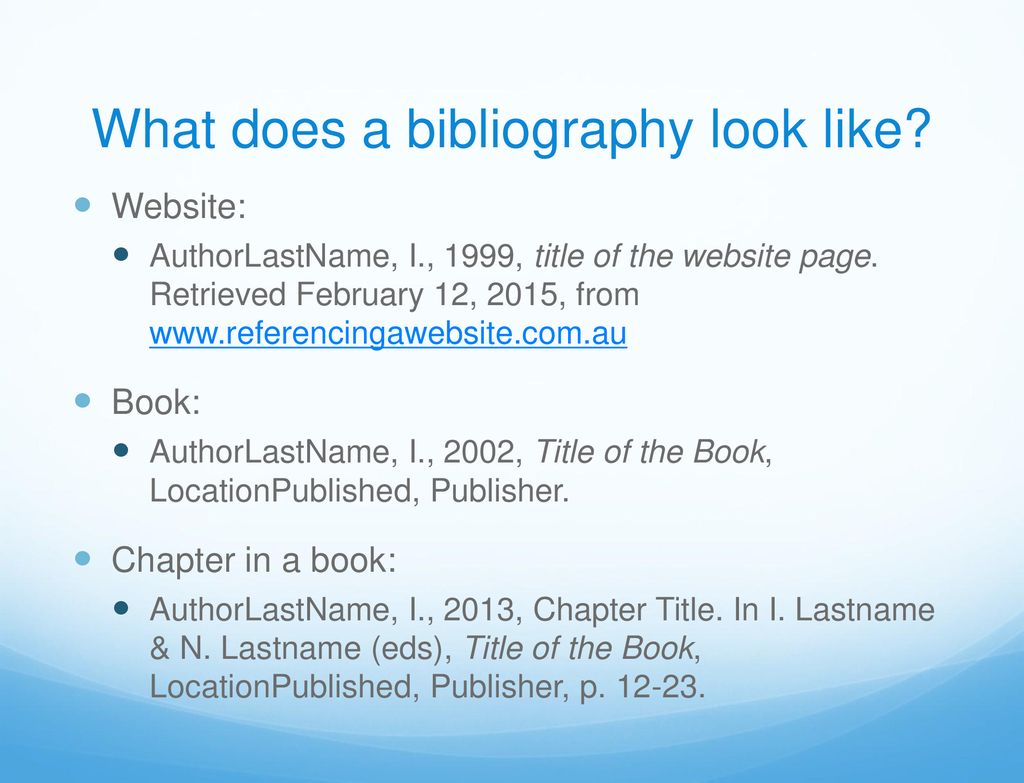 How to Write a Bibliography - ppt download