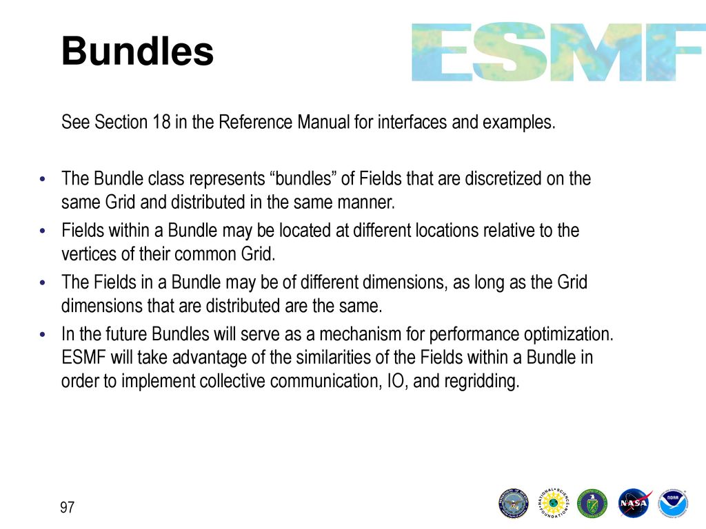 Bundles See Section 18 in the Reference Manual for interfaces and examples.