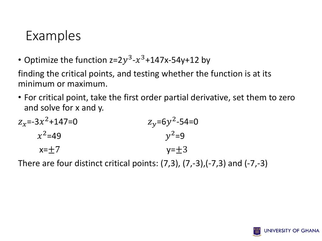 Today S Class Derivatives Of Multivariate Functions Ppt Download