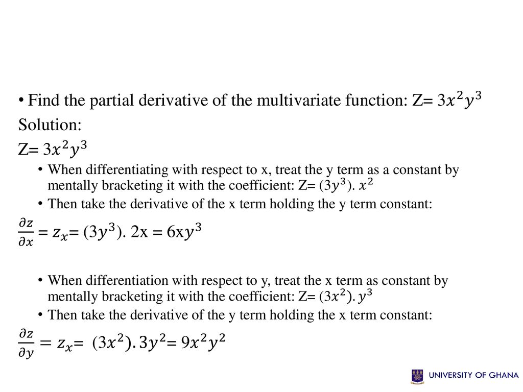 Today S Class Derivatives Of Multivariate Functions Ppt Download