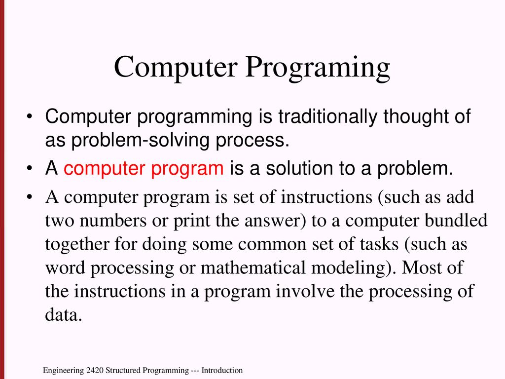Engineering 1020 Introduction to Programming - ppt download