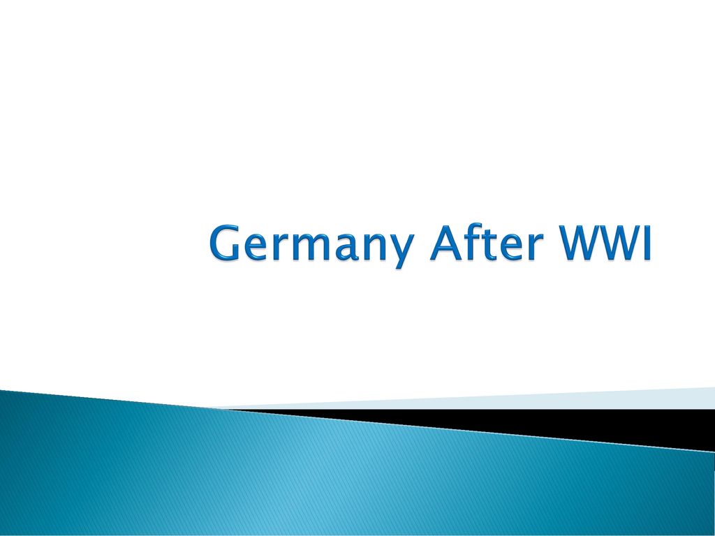 Germany After WWI