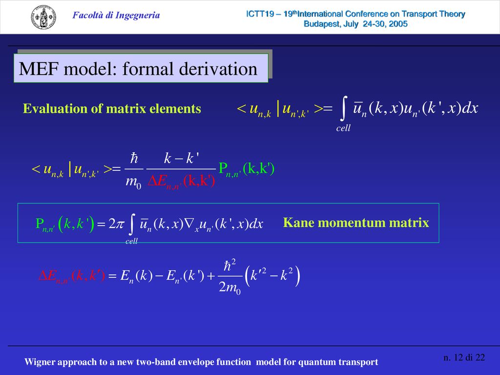 Wigner approach to a new two-band - ppt download