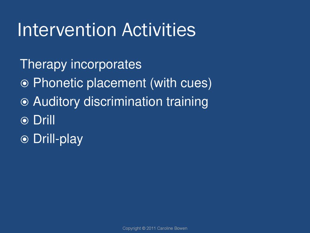 Intervention Activities