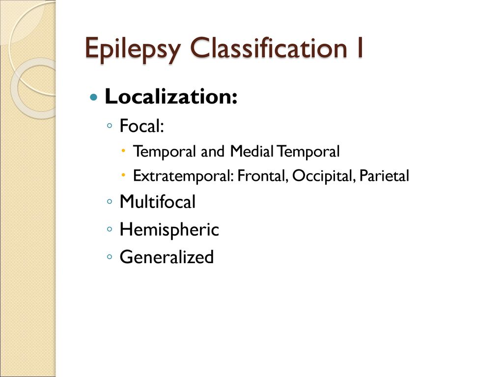 Epilepsy Classification I