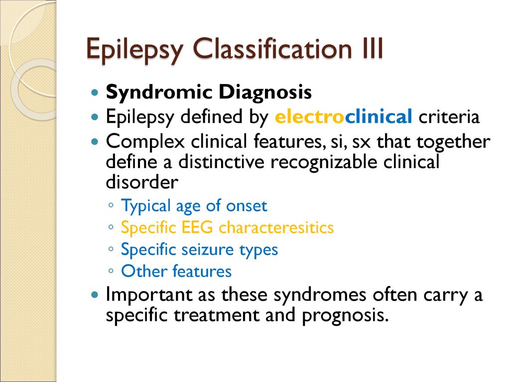 Epilepsy Classification III